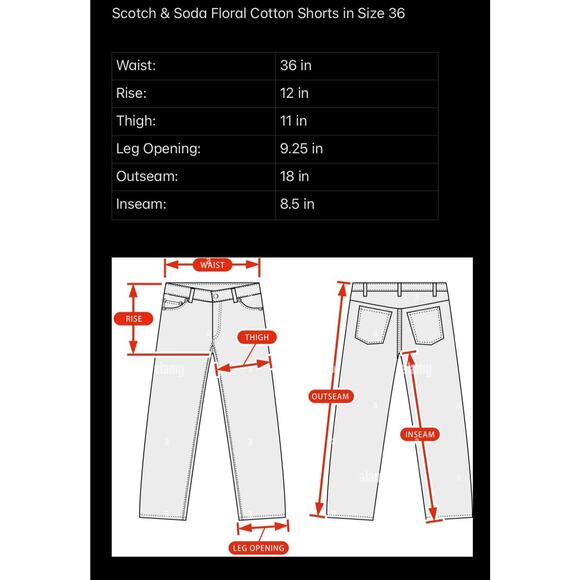 Scotch & Soda Navy Floral Bermuda Shorts in Size 36 - Picture 7 of 7